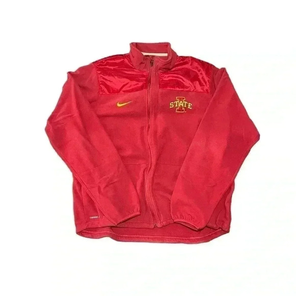 Nike Men's Team Therma Fit Full Zip Fleece Jacket Iowa State Cyclones Size XL - Picture 1 of 2